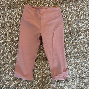 Pink 3/4 Length New Balance Leggings